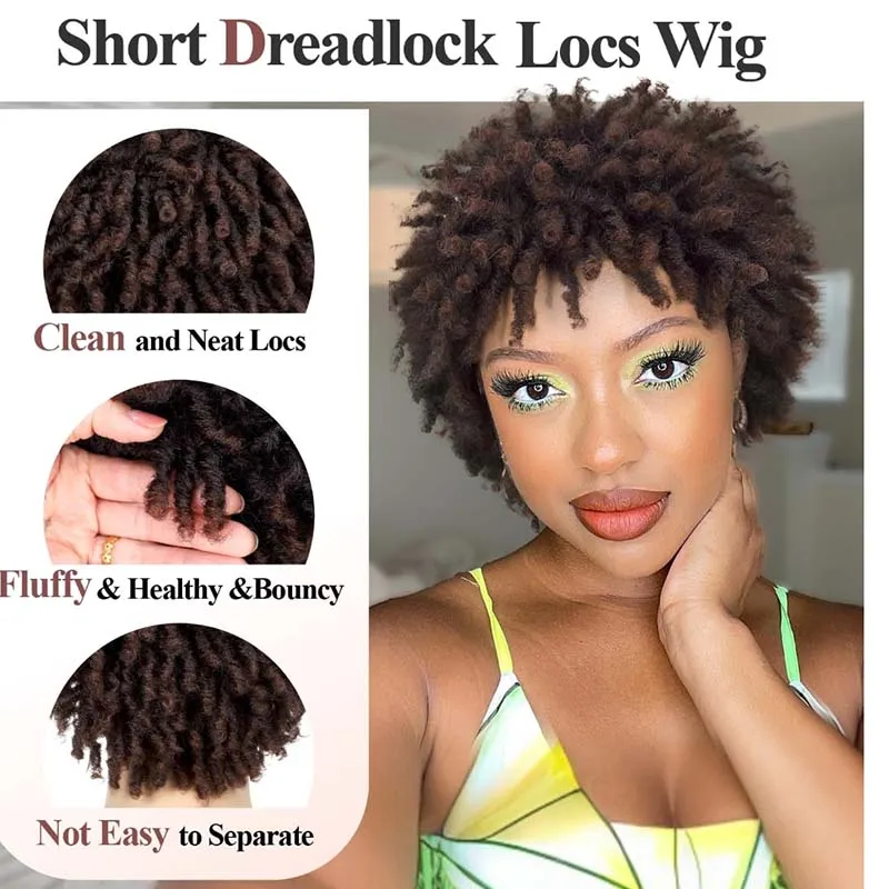 Short Afro Dreadlock Wig - Image 3